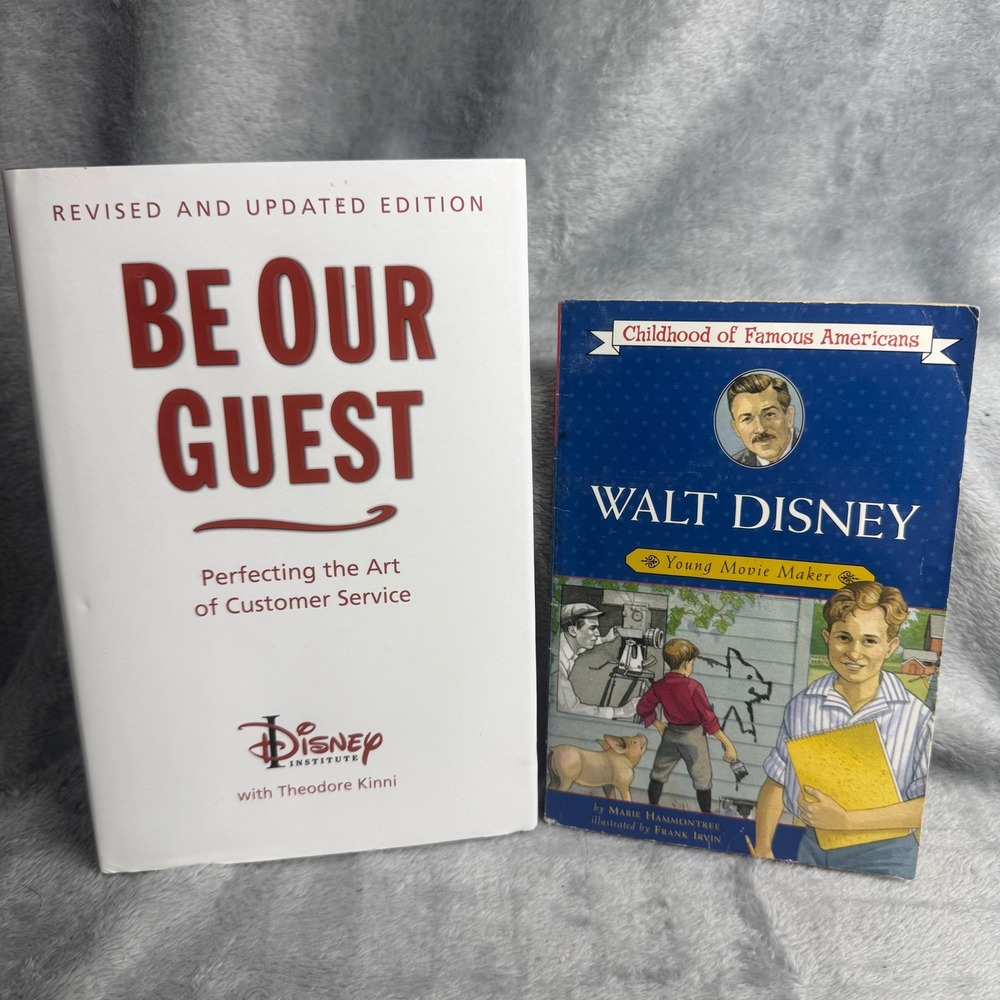 Disney Book Lot Be Our Guest Customer Service & Walt Disney Young Movie Maker